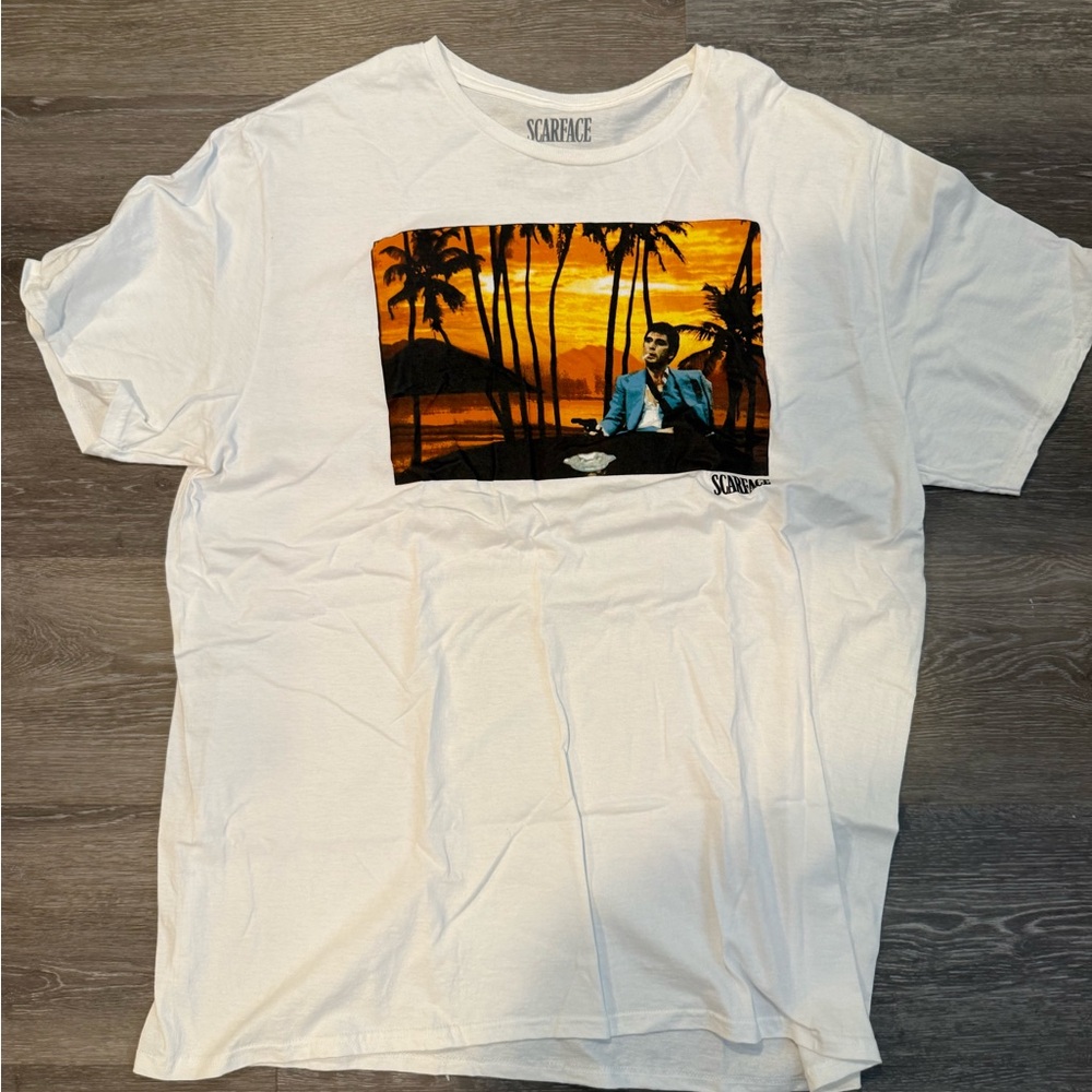 White Graphic Scarface T-Shirt